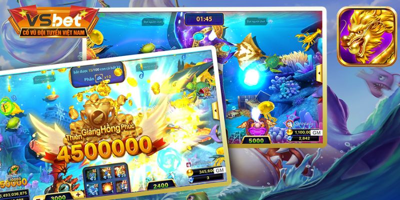 Ngư thủ lựa chọn các mức cược tiền xu trước khi bước vào bàn đấu 